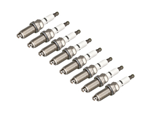 Spark plugs (PACK OF 8), Double-iridium. Porsche 957/958 Cayenne Turbo / 970 Panamera Turbo - 99917022890, 99917023690, 0242240637