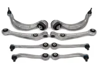 前悬架控制臂套件（8 件）完整。保时捷 Macan - 8K0407506P, 8K0407505P, 9A740769403, 9A740769303, 8K0407509, 8K0407510, 8K0407151, 8K0407152