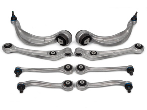 Front suspension control arm kit (8pcs) complete. Porsche Macan - 8K0407506P, 8K0407505P, 9A740769403, 9A740769303, 8K0407509, 8K0407510, 8K0407151, 8K0407152