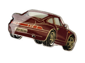 Anstecknadel 'Porsche 911 Turbo' Rubinrot