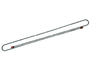 Conduite de frein, 2150 mm. Voitures Porsche 356 LHD - 69535260201, 10206253596 - 695 352 202 01, 1661501400