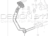 Pédale d'embrayage. Porsche 964 1991 RHD - 96442307801