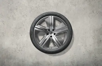 22" Macan Exklusiv-Design-Sommerradsatz, platinsilber. Porsche Macan-e - 95C044660M