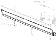 Side Sill. Porsche 964 Turbo - 96555919401G2X, 96555919301G2X, 96555919403G2X, 96555919402G2X, 96555919302G2X, 96555919303G2X