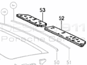 Sunroof Cover. Porsche 911 / 964 - 91156402501, 91156402600