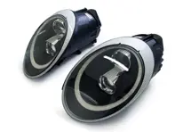 Linterna Frontal Dual Proyector Xenon + Luz Aurora, Lente Negra. Porsche 997 05-08 RHD - 99763115713, 99763115813