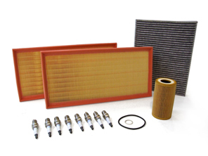 适用于保时捷卡宴 955 4.5L V8 涡轮增压器机油、空气滤清器、火花塞等的维修保养套件 - 99917022190, 95511013100, 95581963100, 99610722560, 90012310630