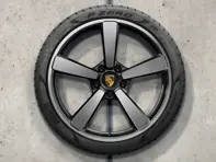 20'/21' Turbo Exclusive Design High-Gloss Black wheel set with summer tyres for 992 Turbo - 992044660AG