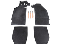 Rubberen vloermattenset, zwart. Porsche 911/912 Links gestuurd - 90255101120, 90155101223, 1601700610, 90155101220, 90255101120, 90255112120, 90255112220 - 1601700610