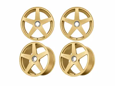 DD1 Centre Lock Alloy Wheel Set Satin Gold. Porsche 992.1 GTS - 9M992GT, 9MMAG992TGTSC, W04169001, W04162001 - 992.25.14.F.SG, 992.25.15.R.SG