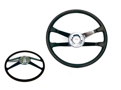 Lederen stuurwiel 390 mm. Porsche 911/912/914 65-73 / 356B/C - 90134708110 - 9340000