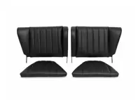 Rear Seat Set, Black Leather or Leatherette. Porsche 911 / 912 F-Model 1965–73