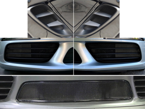 前保险杠散热器和侧通风口金属丝网套件保时捷 718