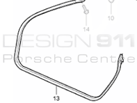 Deurafdichting. Porsche 996 Cabrio - 99653707504, 99653707604, 99653707605, 99653707505