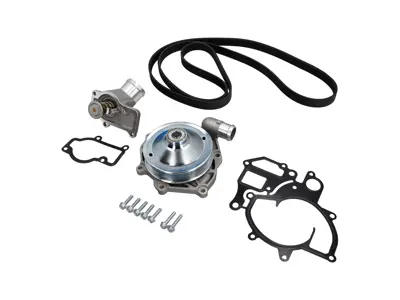 Waterpomp, riem en thermostaatset. Porsche Boxster 987 / 987C Cayman / 997 C2 / 997 C4 (zonder turbo) - 99710601106, 99710601105, 99710601102