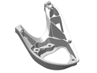 Soporte de montaje del motor. Porsche 95B Macán - 95B399331A, 95B399331B, 95B399332A, 95B399332B