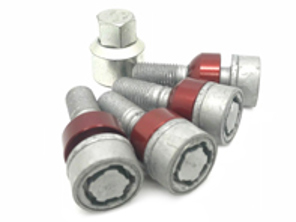 Locking wheel bolt kit +5MM Longer - Original Porsche - 99736198009