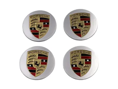 Wieldoppen met gekleurd embleem voor Porsche Macan (set van 4) - 00004460511, 00004460711