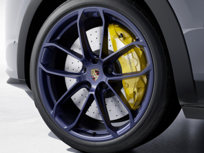 Llanta trasera de aleación GT Design de 22 pulgadas, efecto Ocean Blue Pearl. Porsche 9YA / 9YB Cayena - 9Y3601025APIG4, 9Y3601025BAIG4