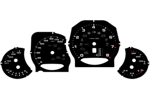 Dial face set, MPH. Porsche 970 Panamera S / Panamera 4S