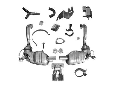 Pot d'Echappement / Silencieux Sport VALVETRONIC pour Boxster 987 / Cayman - 98704420002, 98704420003, 98704420012, 98704420013