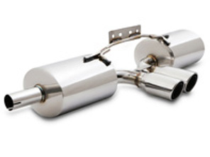 Pot d'échappement / Silencieux avec embouts chromés pour Porsche Boxster 986 - 3606008603, 99611112107, 99611114105, 99611114111, 99611114202, 99611114211, 99611115101, 99611115202