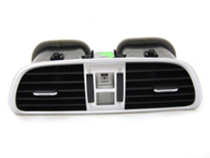 Mitteldüsen-Luftausströmer, Galvano-Silber. Porsche 997.1 / 997.2 - 99755214110V04, 99755214110, 99755214108V04, 99755214108