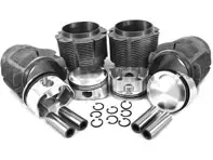 Biral cilinder en JE gesmede zuigerset 86 mm. Porsche 356A / 356B - 008 11 86B JE, 0081186BJE