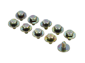 10个螺栓套装 - M6x12 - 用于发动机罩（风扇罩和盖）。保时捷911 / 964 / 993 Carrera & Turbo 1978-1998 - 99907503902, 99907503901, 9990750390C, 99914300408, 99914300401 - 1504, JG.750.39