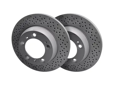 Disques de frein arrière percés standard EBC. Porsche Boxster / Cayman D1441 - 98635240301, 98735240300, 98735240301 - D1441
