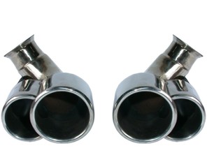 Tail pipe set, turbo look. Porsche 996 3.4ltr - 99611125261, 99611125161, 99611125254, 99611125154, 99611125255, 99611125155, 1620703410 - 1620703410