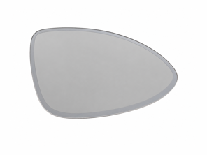Door mirror glass (Convex), Dimmable, Right for LHD. Porsche 958.1 Cayenne 2011-14 - 95873152210, 95873152212