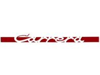 'CARRERA' side decal, in Guards Red. Porsche 911 Carrera 2.7 - 91155903400, 91155903401, 91155903402, 91155903403, 91155903404