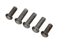 Lot de 5 rivets en acier pour crochet de remorquage. Porsche 356A / 356B / 356C - 64450600200, 90005501500 - P41a