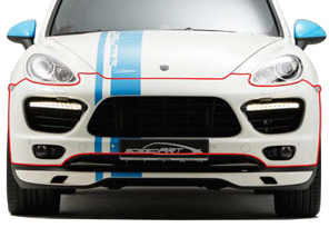 Front Bumper Turbo-look 958 SpeedART Porsche 958 Cayenne MKIII - P58.170.055.010 - P58.170.055.010