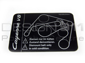 Adesivo montaggio cinghia trapezoidale. Porsche Caienna - 95500615000