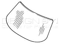 Front Window Lightweight Polycarbonate Glass. Porsche 911 F / G 1968-89 - 91151C, 911-5-1C