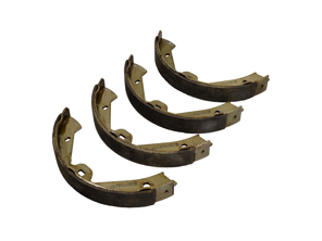 Gebrauchte Handbremsbacken (4er-Set). Porsche 958 Cayenne / 971.2 / Taycan - 95835292500, 9Y0698533AA, 9Y0698533B, 9Y0698533AB, PAB698533B - S65505