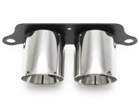 Auspuff Deluxe Dual Style Endrohre POLIERTES CHROM. Porsche 991 GT3 - 99111125390, 99111125393
