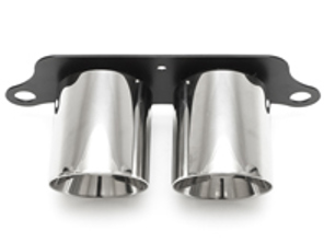 Uitlaat Deluxe Dual Style Tips GEPOLIJST CHROOM. Porsche 991 GT3 - 99111125390, 99111125393