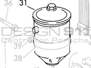 Ölfilter mit Gehäuse. Porsche 356 / 912 - 54607800