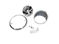 Koplampenset, losse set, met chromen rand, zonder glas. Porsche 911 69-83 linksgestuurd - 91163111300, 1695100900