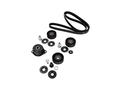 Kit completo de poleas y correas (tensor, poleas guía y correa de transmisión) para Porsche 996 Carrera (manual sin aire acondicionado) 1998-2005 - 99610226050, 99710226000, 99710211800, 99610212552, 99610212553, 99610236550, 99610211958, 99610212752, 99610212754, 99610211756, 99610211757, 99610215165, 99610215167