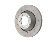 Bremsscheibenrotor, hinten, leicht, gebohrt und genoppt, 350 x 28 mm. Porsche 997 GT3 2010 >> - 99735240598, 99735240698 - PRL40598, PRR40698