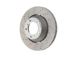 后制动盘转子，轻质钻孔凹盘，350x28mm。保时捷 997 GT3 2010 >> - 99735240598, 99735240698 - PRL40598, PRR40698