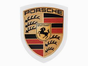 Adhesivo con el escudo de Porsche