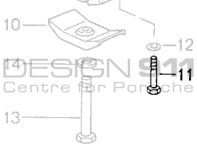 Arandela de tornillo de cabeza hexagonal del soporte del cojinete del soporte de la caja de cambios. Porsche 993 C4 / 993 C4S / 993 Turbo MANUAL - 90007507309