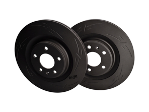 Remschijf achter Ø: 330 mm. Porsche Macan MK1 2.0L / 3.0L Benzine / Diesel / GTS & MK2 vanaf 2019 Zwarte lak Z achter - 95B615601A, 95B615601G, 100.3358.53 - 100.3358.53