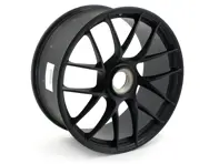 20-Zoll-Leichtmetallrad 911 Turbo Sport III vorn, in Schwarz Matt. Porsche 991.2 - 99136277101JE1, 99136277101
