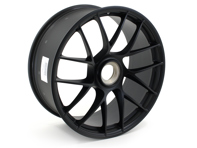 20-Zoll-Leichtmetallrad 911 Turbo Sport III vorn, in Schwarz Matt. Porsche 991.2 - 99136277101JE1, 99136277101